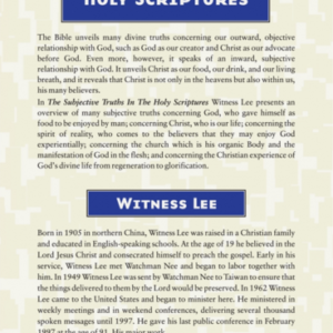 Subjective Truths in the Holy Scriptures, The