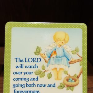 Square Glass Table Top Small Ornament (Psalms 121:8)方形玻璃桌饰