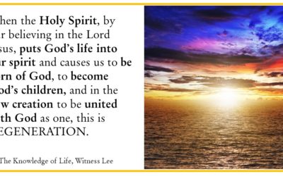 CBC 7 The Knowledge of Life – 2nd session: What is regeneration?